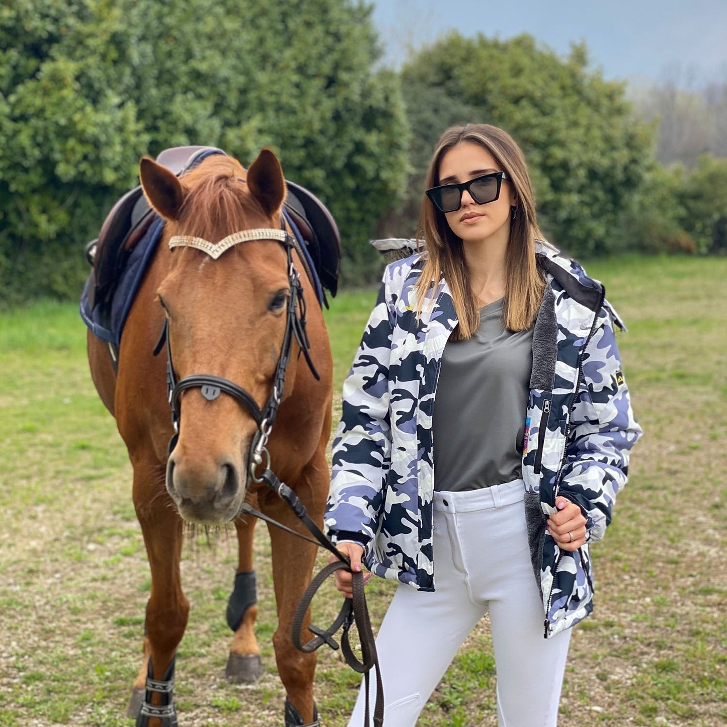 Women's Water-Resistant Fleece Ski Jacket with 4 Pockets