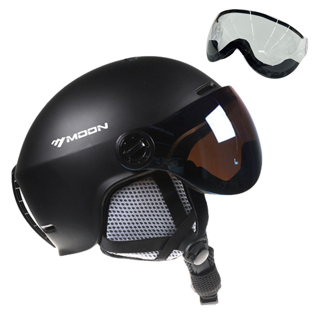 Casque de ski et de snowboard MoonPro Elite avec visière intégrée