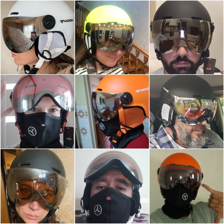 Casque de ski et de snowboard MoonPro Elite avec visière intégrée