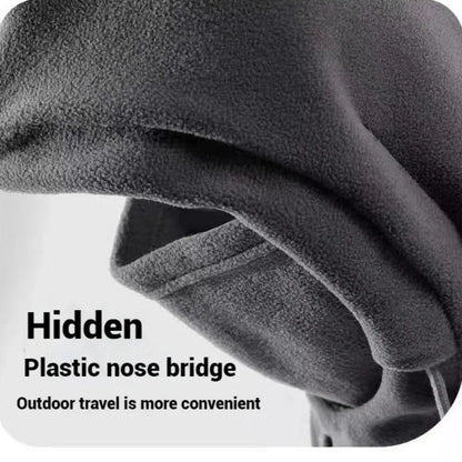 Bonnet d'hiver chaud avec masque et cache-cou 3 en 1, cagoule coupe-vent pour hommes et femmes, idéal pour le vélo et les conditions climatiques froides. 