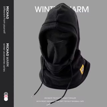 Bonnet d'hiver chaud avec masque et cache-cou 3 en 1, cagoule coupe-vent pour hommes et femmes, idéal pour le vélo et les conditions climatiques froides. 