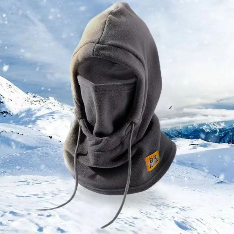 Bonnet d'hiver chaud avec masque et cache-cou 3 en 1, cagoule coupe-vent pour hommes et femmes, idéal pour le vélo et les conditions climatiques froides. 