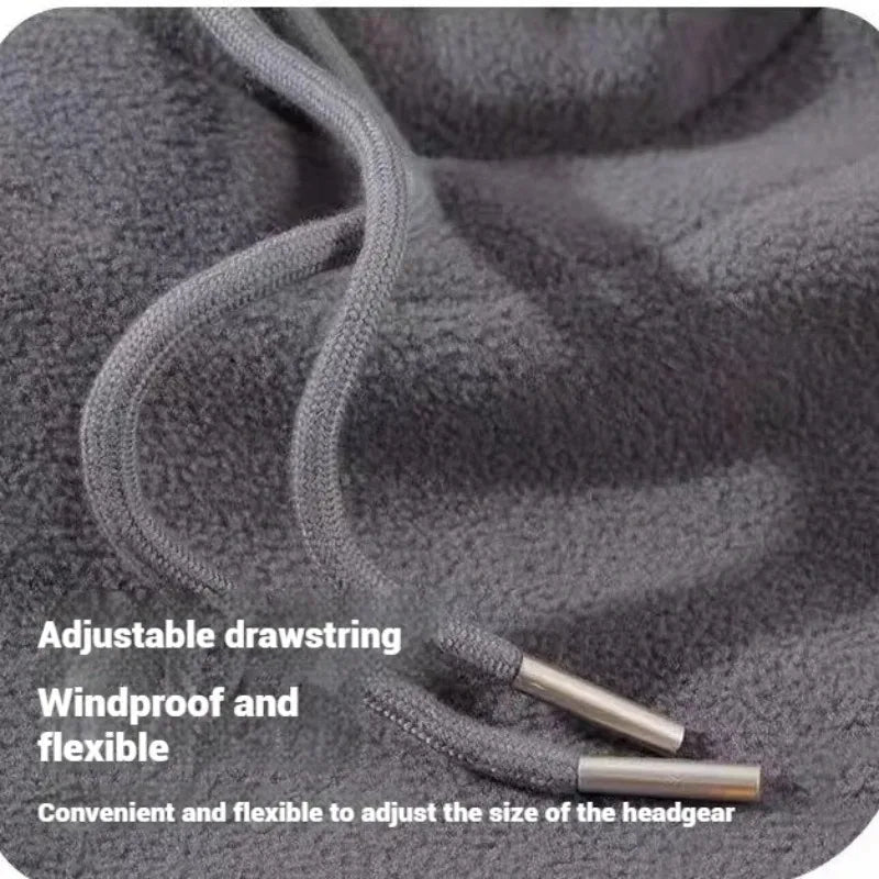 Bonnet d'hiver chaud avec masque et cache-cou 3 en 1, cagoule coupe-vent pour hommes et femmes, idéal pour le vélo et les conditions climatiques froides. 