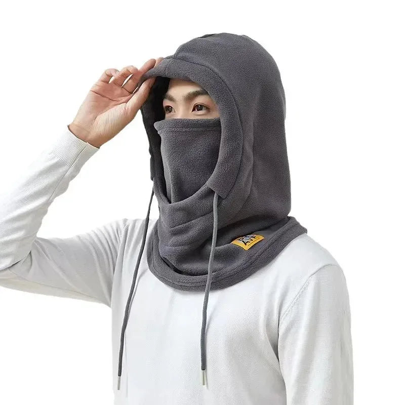 Bonnet d'hiver chaud avec masque et cache-cou 3 en 1, cagoule coupe-vent pour hommes et femmes, idéal pour le vélo et les conditions climatiques froides. 