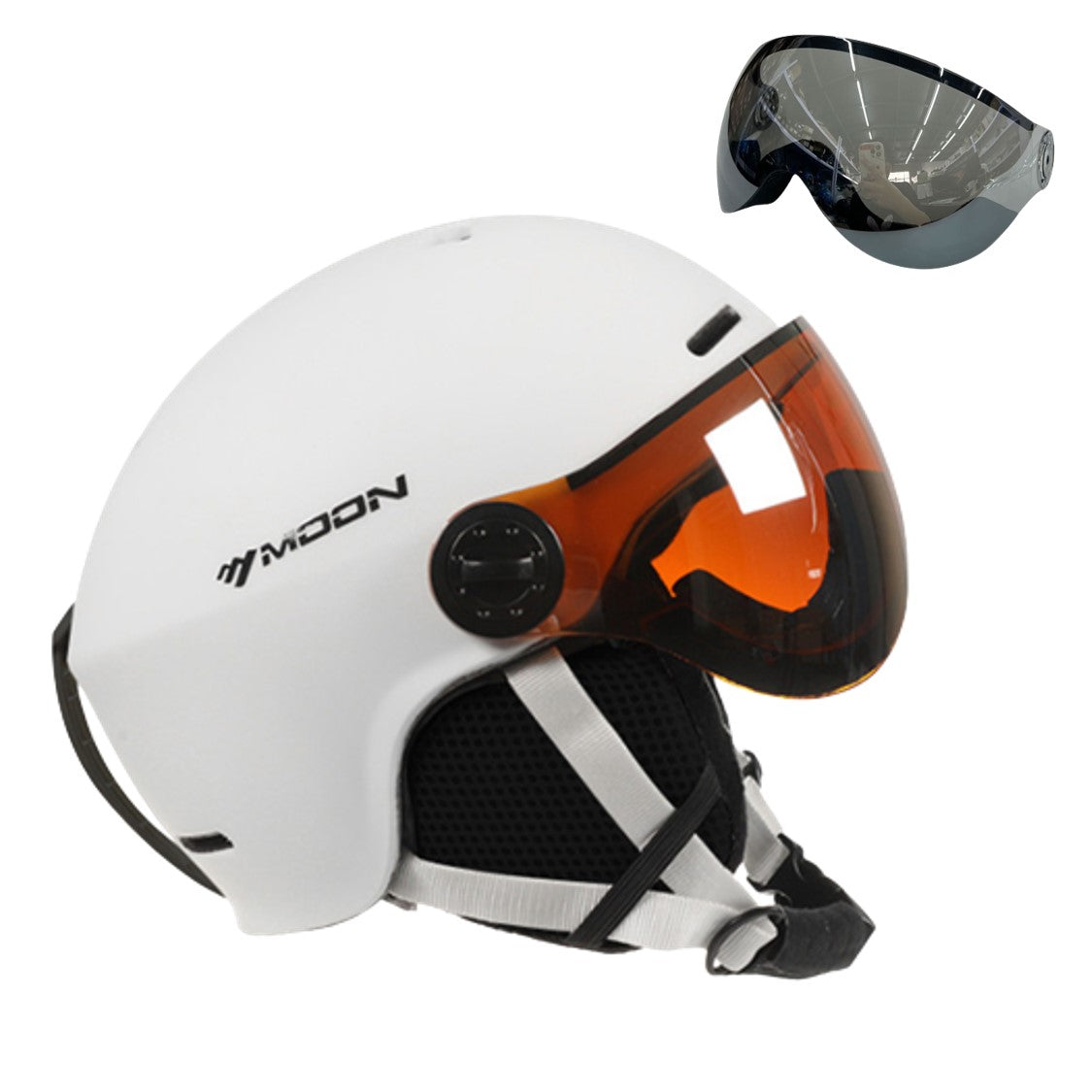 Casque de ski et de snowboard MoonPro Elite avec visière intégrée