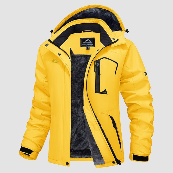 Women's Water-Resistant Fleece Ski Jacket with 4 Pockets