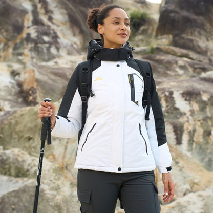Women's Water-Resistant Fleece Ski Jacket with 4 Pockets