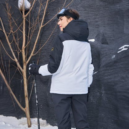Women's Water-Resistant Fleece Ski Jacket with 4 Pockets